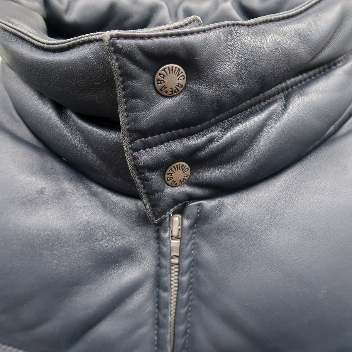 A Bathing Ape – BAPE – Leather Down Jacket (Early 2000s)