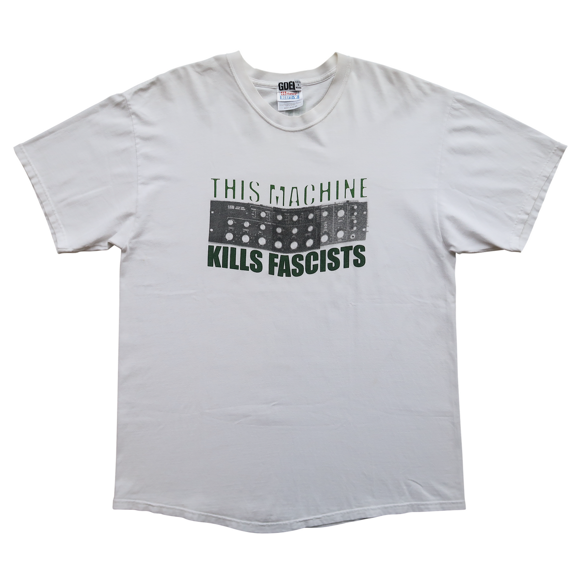 GoodEnough – This Machine Kills Fascists T-Shirt Green Graphic