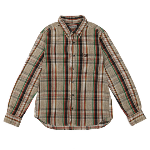 Checkered Shirt (Beige/Green/Red)