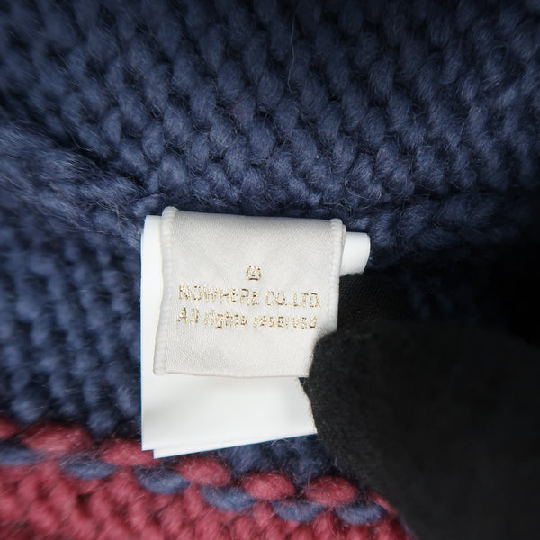 Ursus Bape Striped Logo Knit Zip Sweater