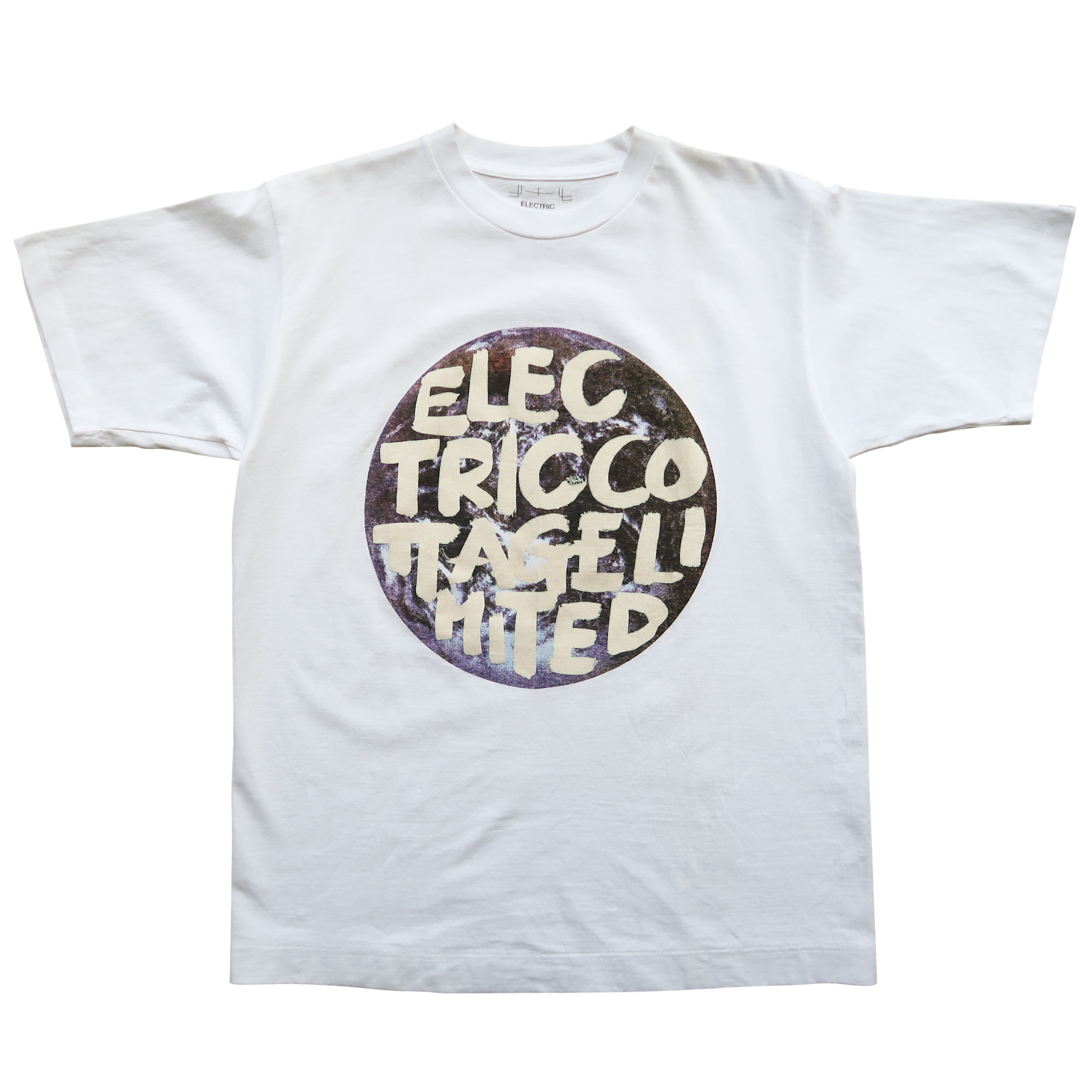 Electric Cottage – Earth T-Shirt White/White Script (2001 